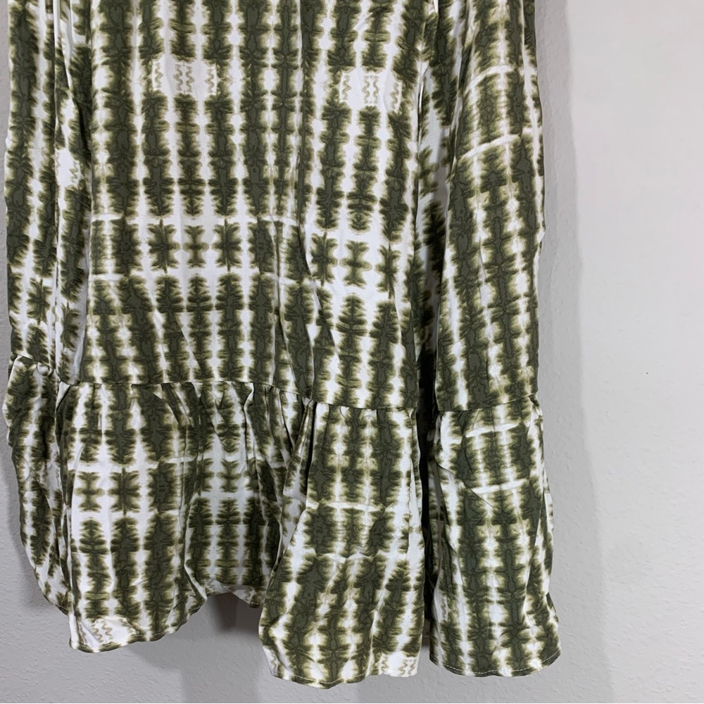 {Urban Outfitters} Green/White Vertical Striped Flowy Mini Sundress • Size S - Picture 3 of 7